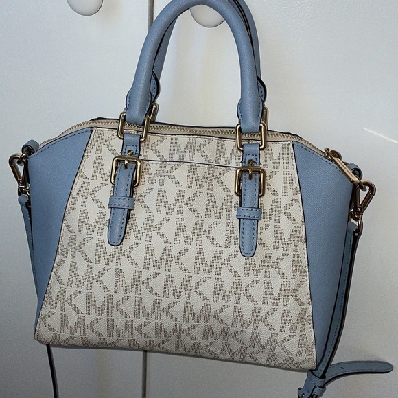 BLUE AND WHITE MICHAEL KORS BAG - Picture 2 of 3